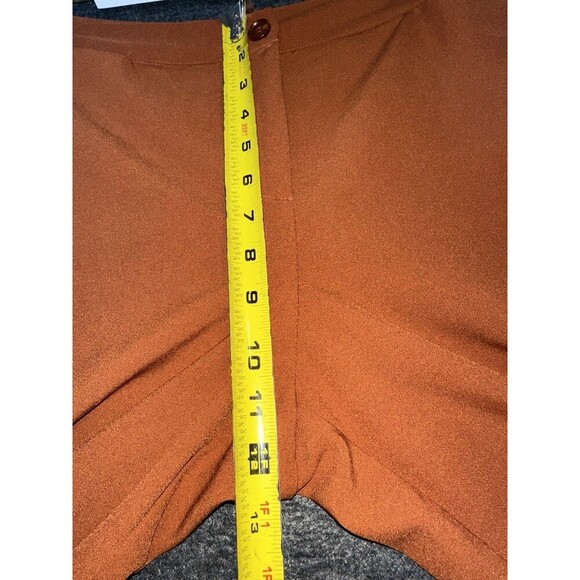 Gianni Bini Orange Flare High-Waisted Bell-Bottom Pants L - Picture 3 of 8